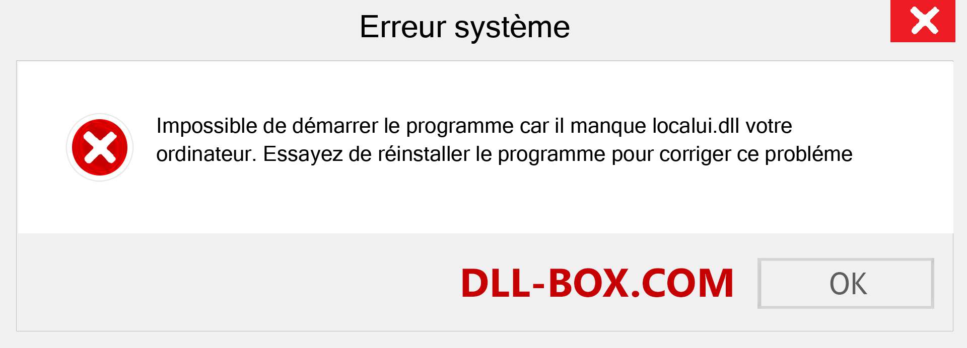 Le fichier localui.dll est manquant ?. Télécharger pour Windows 7, 8, 10 - Correction de l'erreur manquante localui dll sur Windows, photos, images